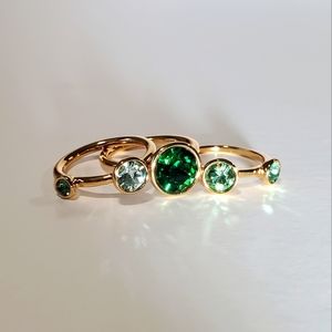 Ted Baker London Jackie Swarovski Crystal Stacking Rings